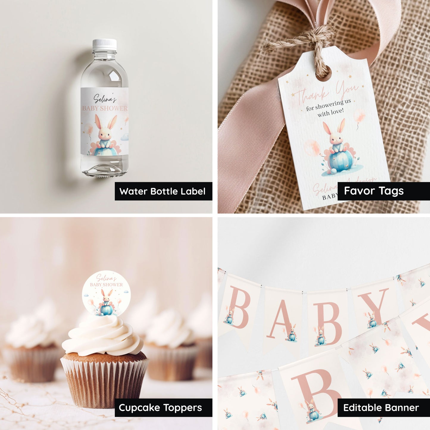 Baby Shower Bundle - Bunny Love Theme ๐ฐ