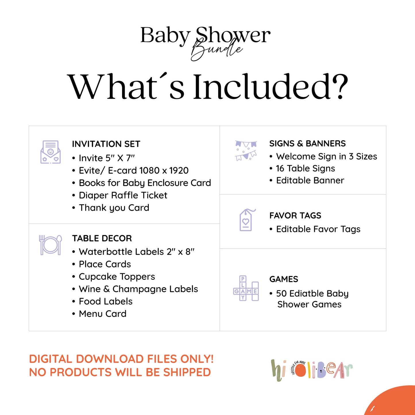 Baby Shower Bundle - Bunny Love Theme ๐ฐ