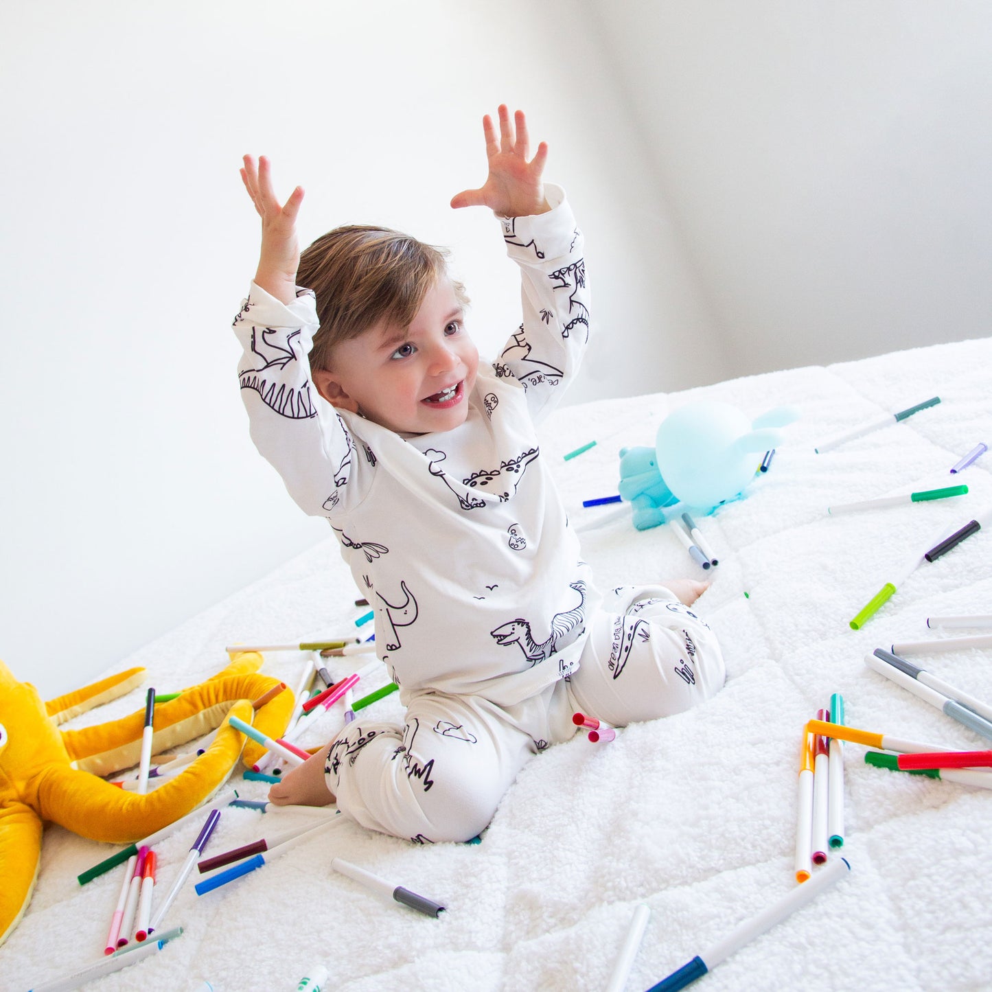Dino World Colorable Pajama Set
