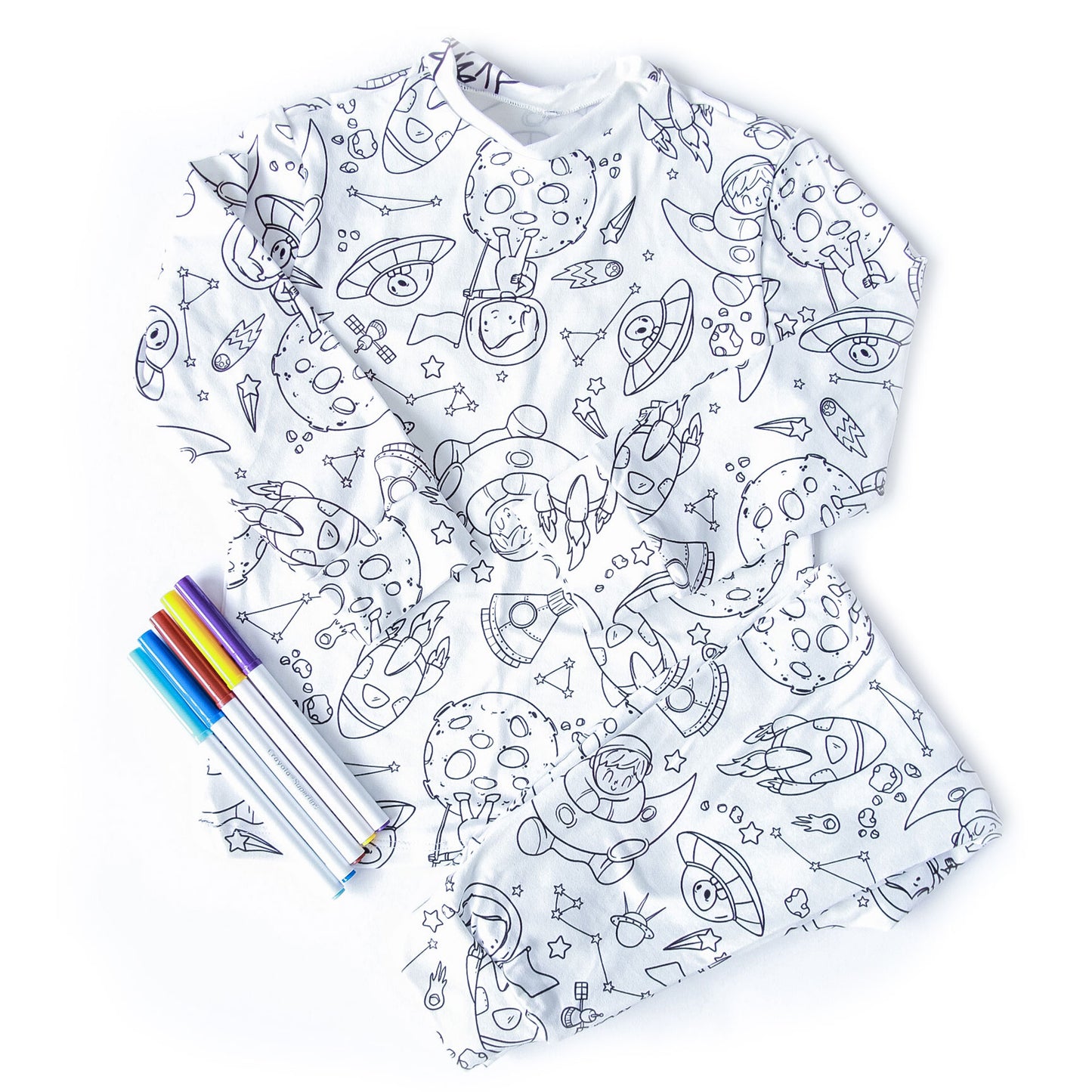 Space World Colorable Pajama Set
