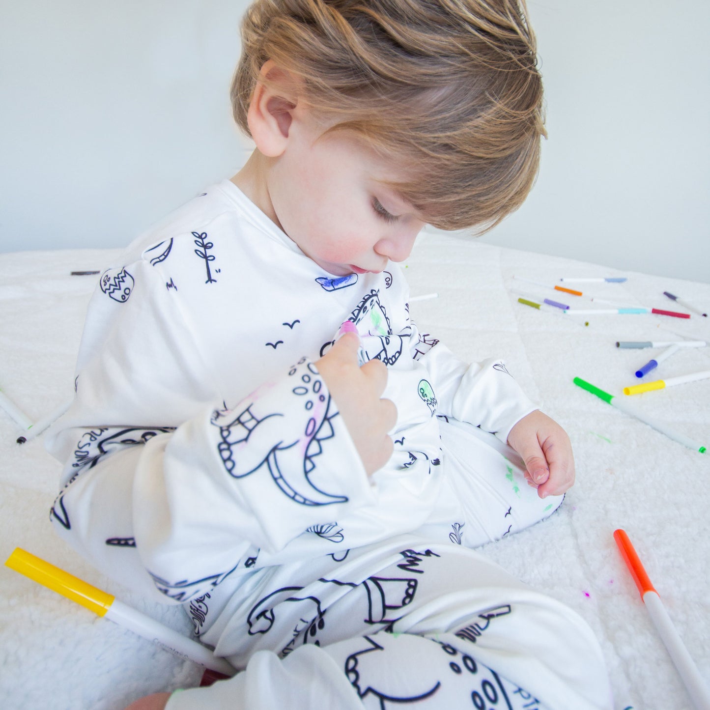 Dino World Colorable Pajama Set