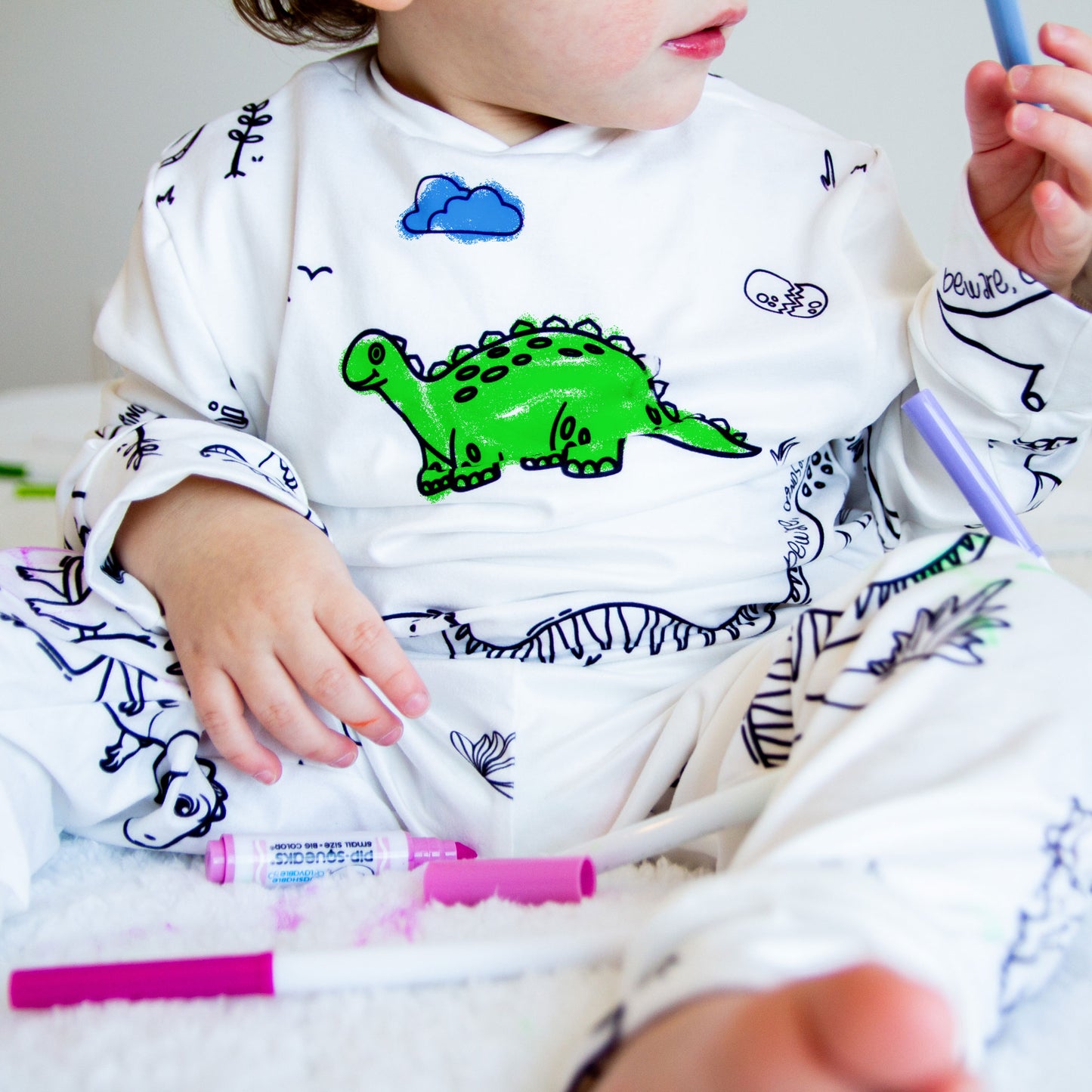 Dino World Colorable Pajama Set